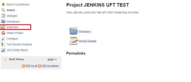 Jenkins Build Now